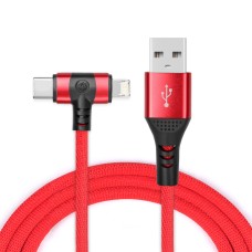 Multi USB Kabel Universal USB Ladekabel 3 in 1 Mehrfach Rot